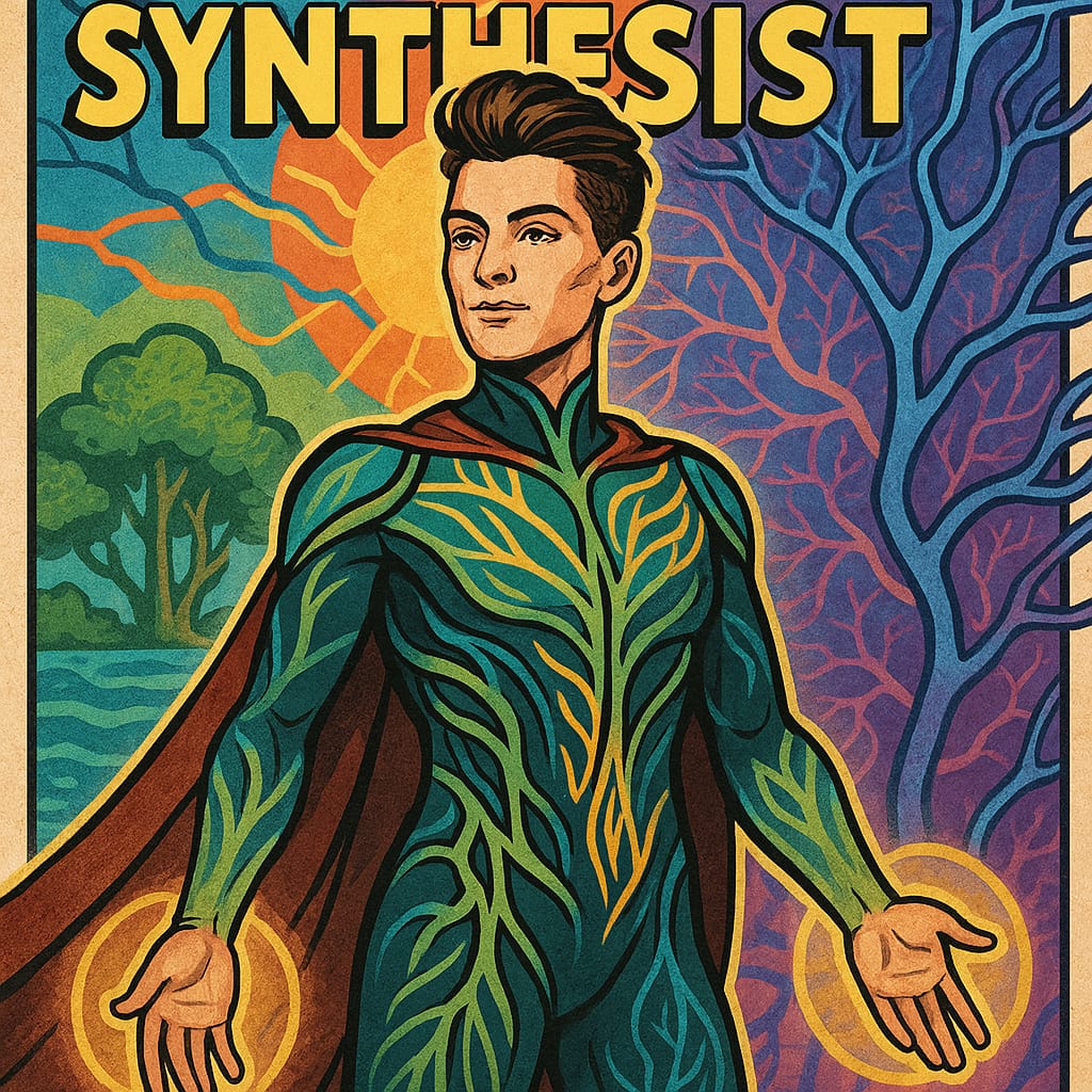 Synthesist — sample superhero card